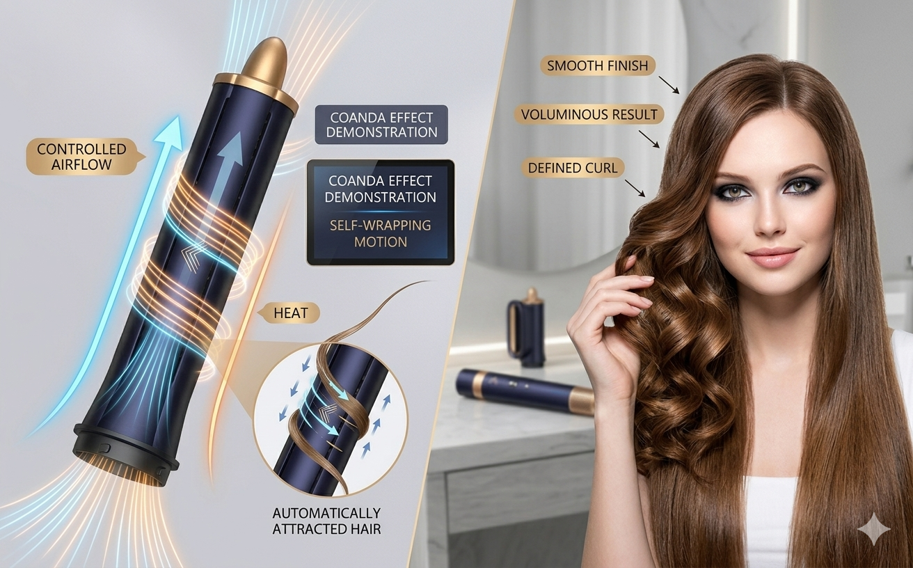 air styler hair tool demonstrating airflow curling technology.png