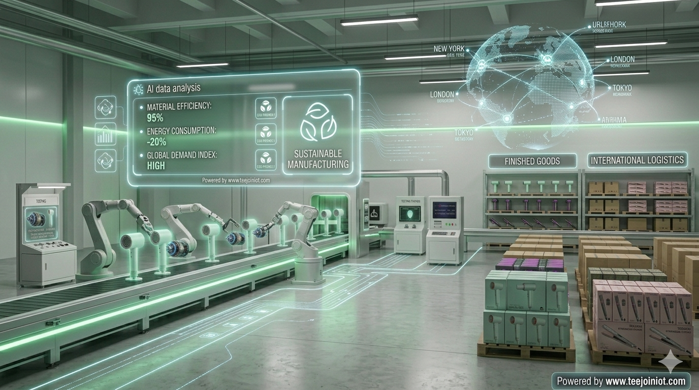 Teejoin factory producing high-speed hair dryers and multi-functional stylers for international markets.png