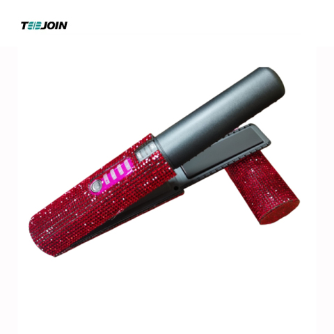 Red Bling USB Hair Straightener in China Factory
