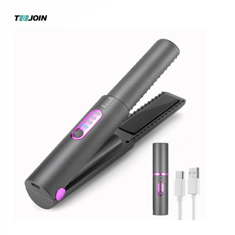 Portable Hair Straightener Straight & Curler Gray