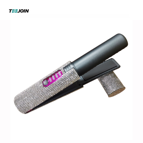 Silver 2 in 1 flat iron Bling hair straightener