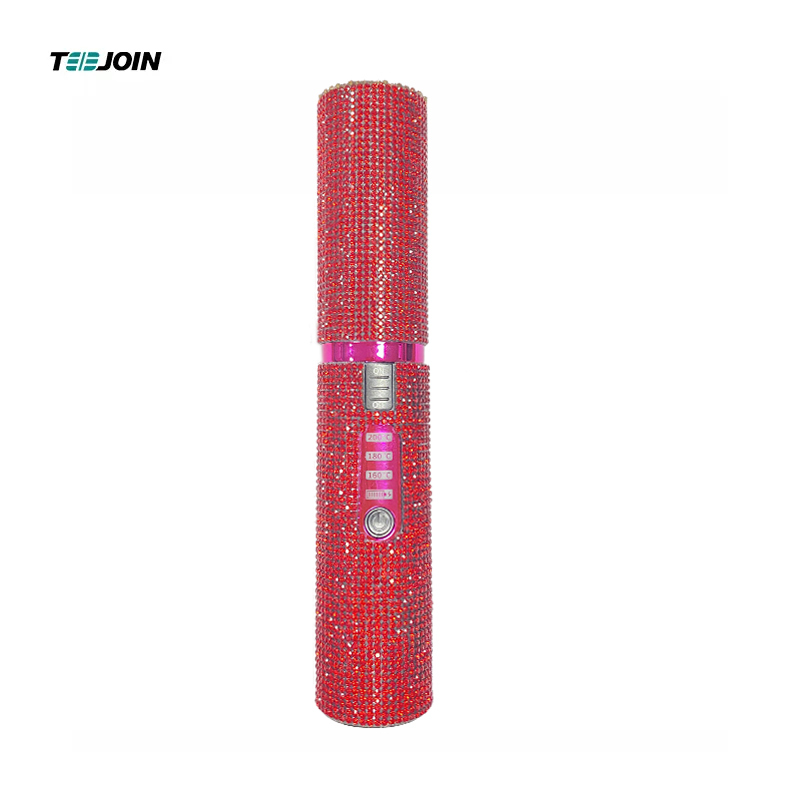 Red Bling USB Hair Straightener in China Factory