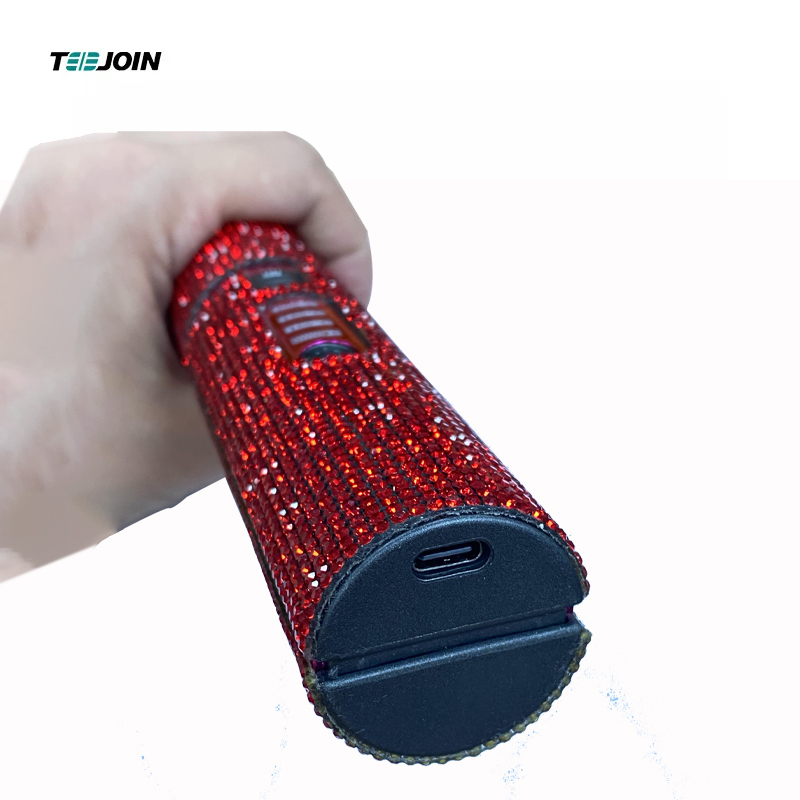 Red Bling USB Hair Straightener in China Factory