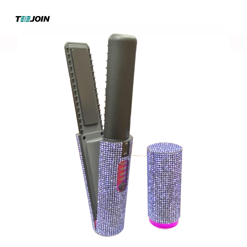 Sapphire Blue Bling Hair Straightener Flat Iron