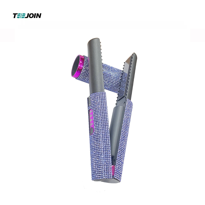 Sapphire Blue Bling Hair Straightener Flat Iron