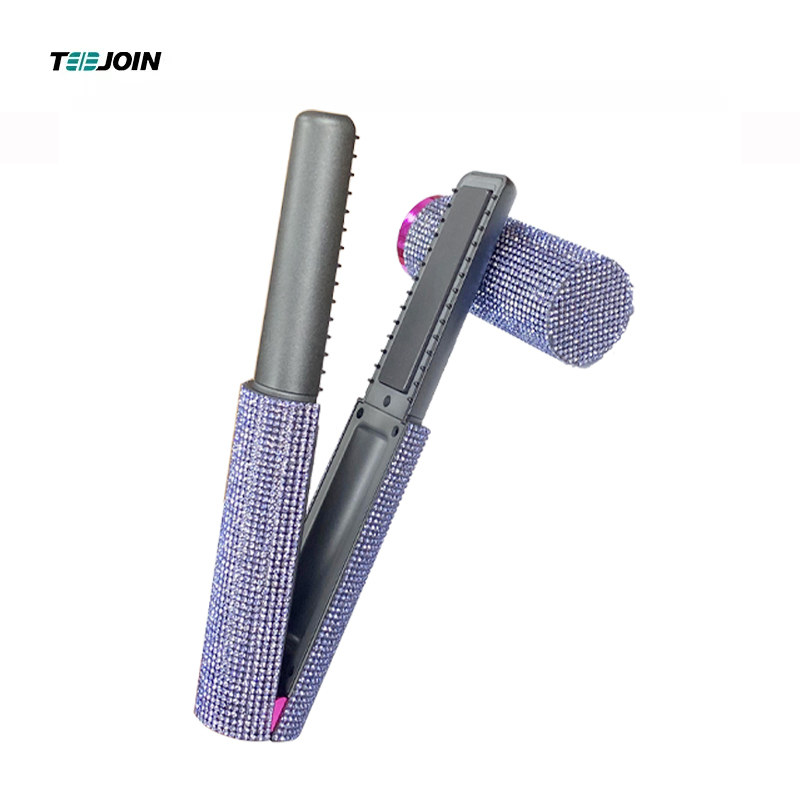Sapphire Blue Bling Hair Straightener Flat Iron