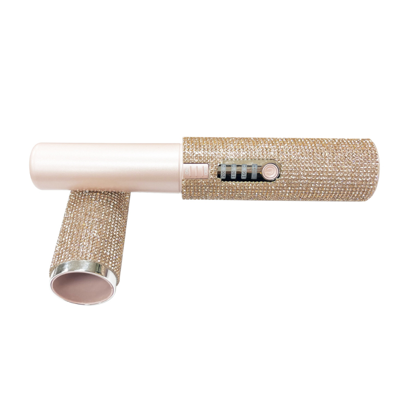 Gold Bling Crystal Hair Straightener Flat Iron & Curling 2 in 1