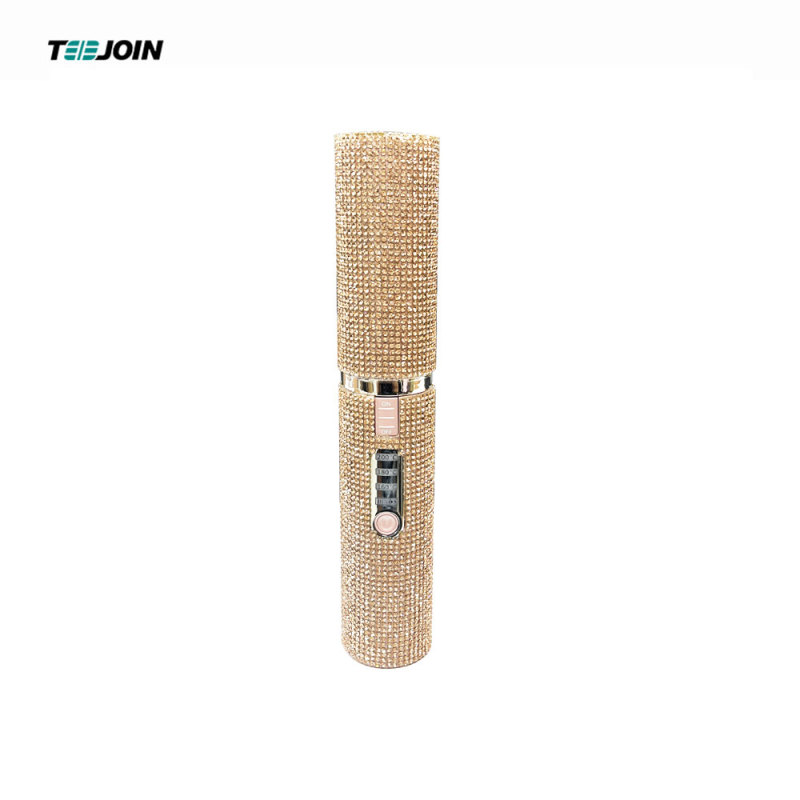 Gold Bling Crystal Hair Straightener Flat Iron & Curling 2 in 1