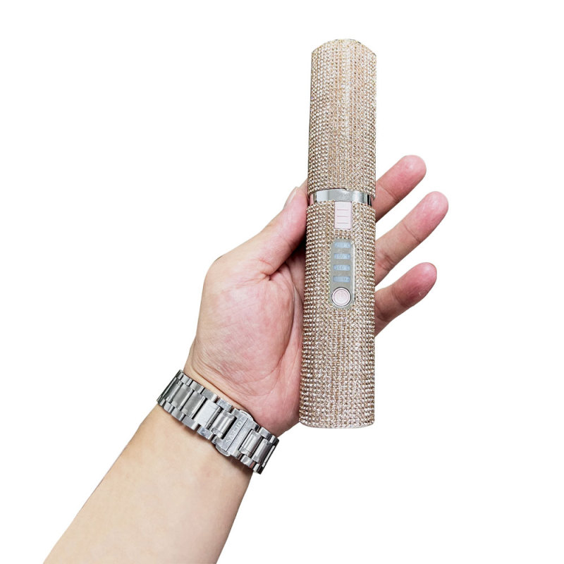Gold Bling Crystal Hair Straightener Flat Iron & Curling 2 in 1