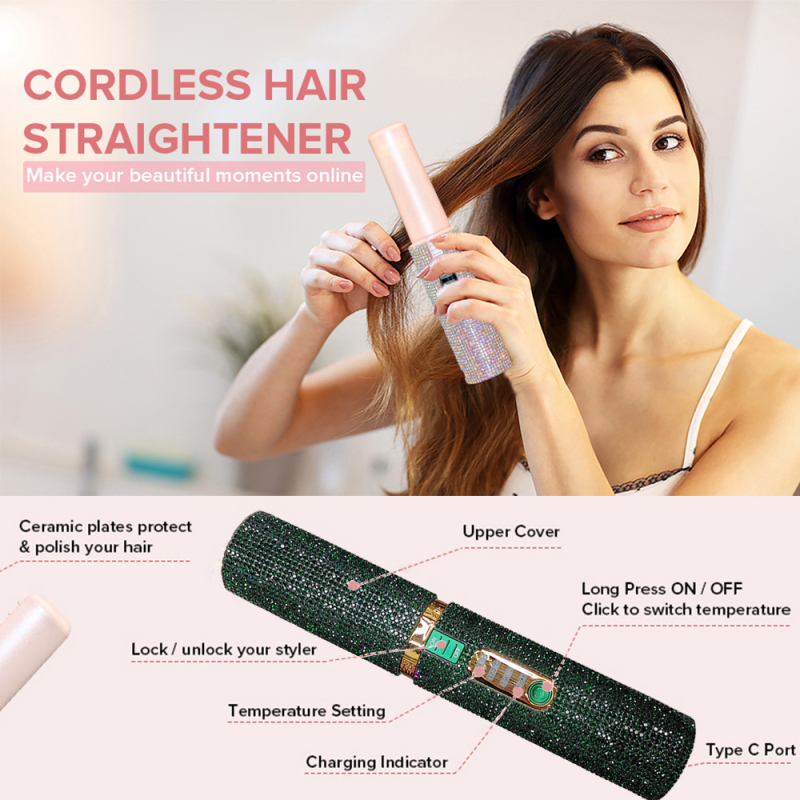 Professional hair Straightener Bling Flat Iron