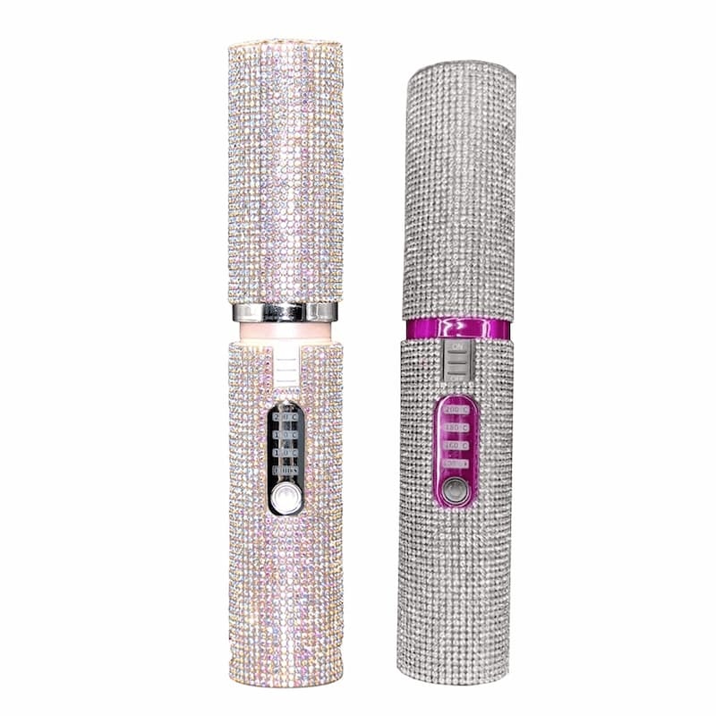 Silver 2 in 1 flat iron Bling hair straightener