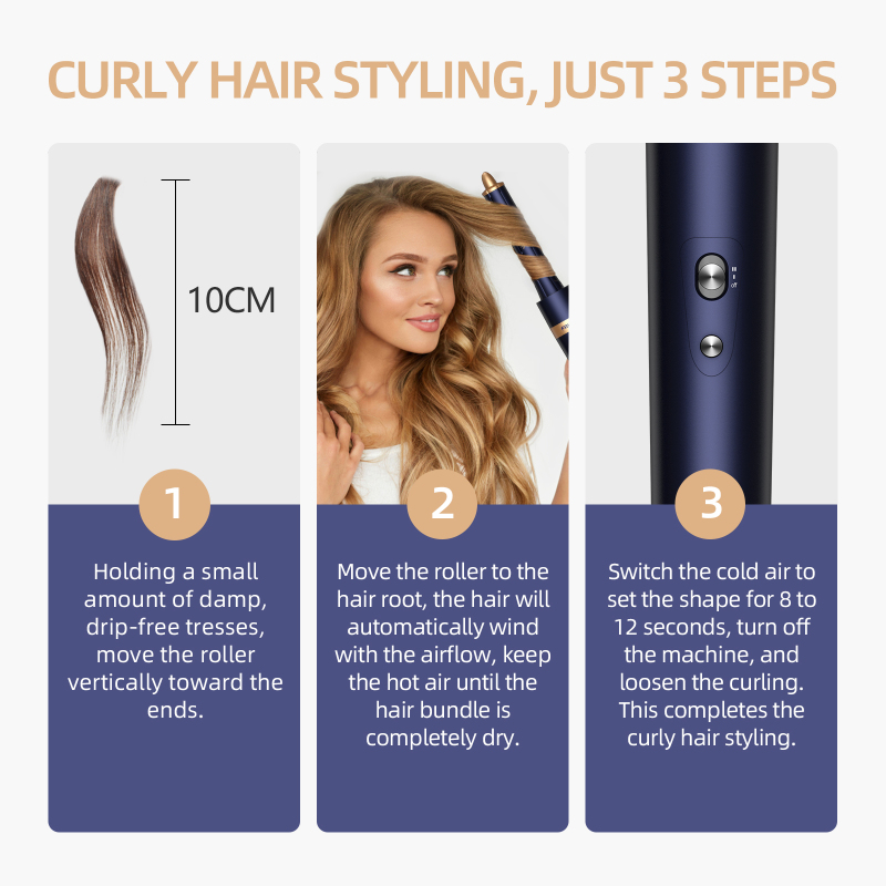 7 in 1 Electronic Multi Styler Hot Air Comb & One Step Air Brush