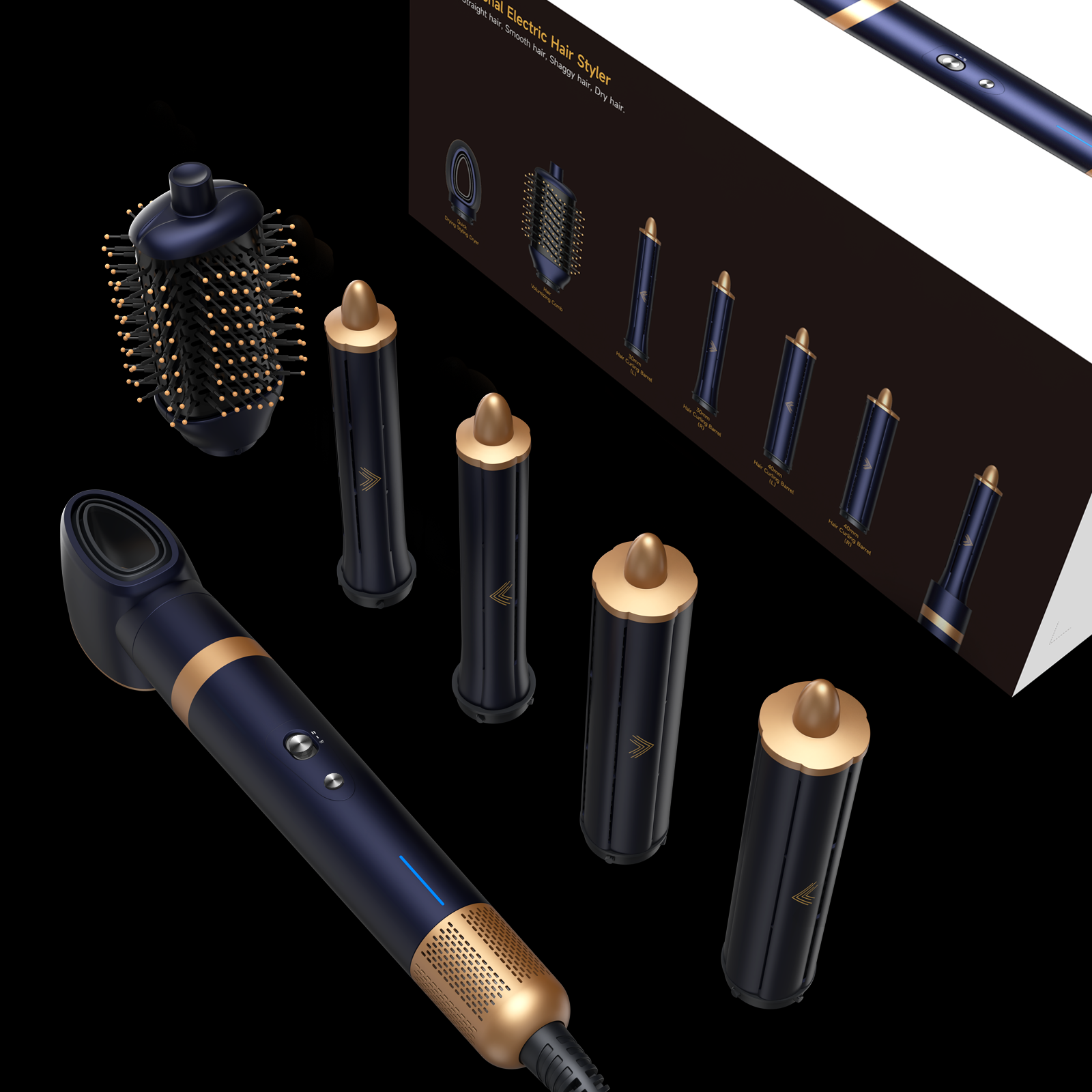 7 in 1 Electronic Multi Styler Hot Air Comb & One Step Air Brush