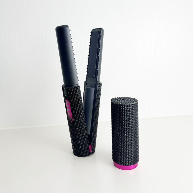 Bling USB Hair Straightener Diamond Black