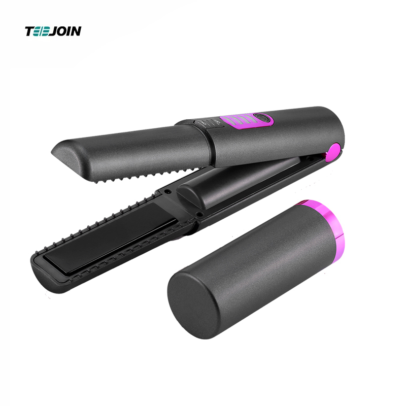 Portable Hair Straightener Straight & Curler Gray