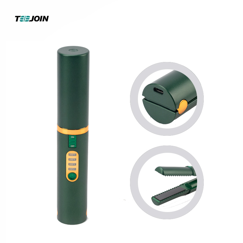 Wireless Hair Straightener Straight & Curler Green