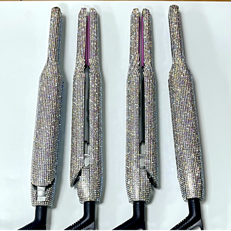 Professional Crystal Hair Flat Iron Titanium Straightener