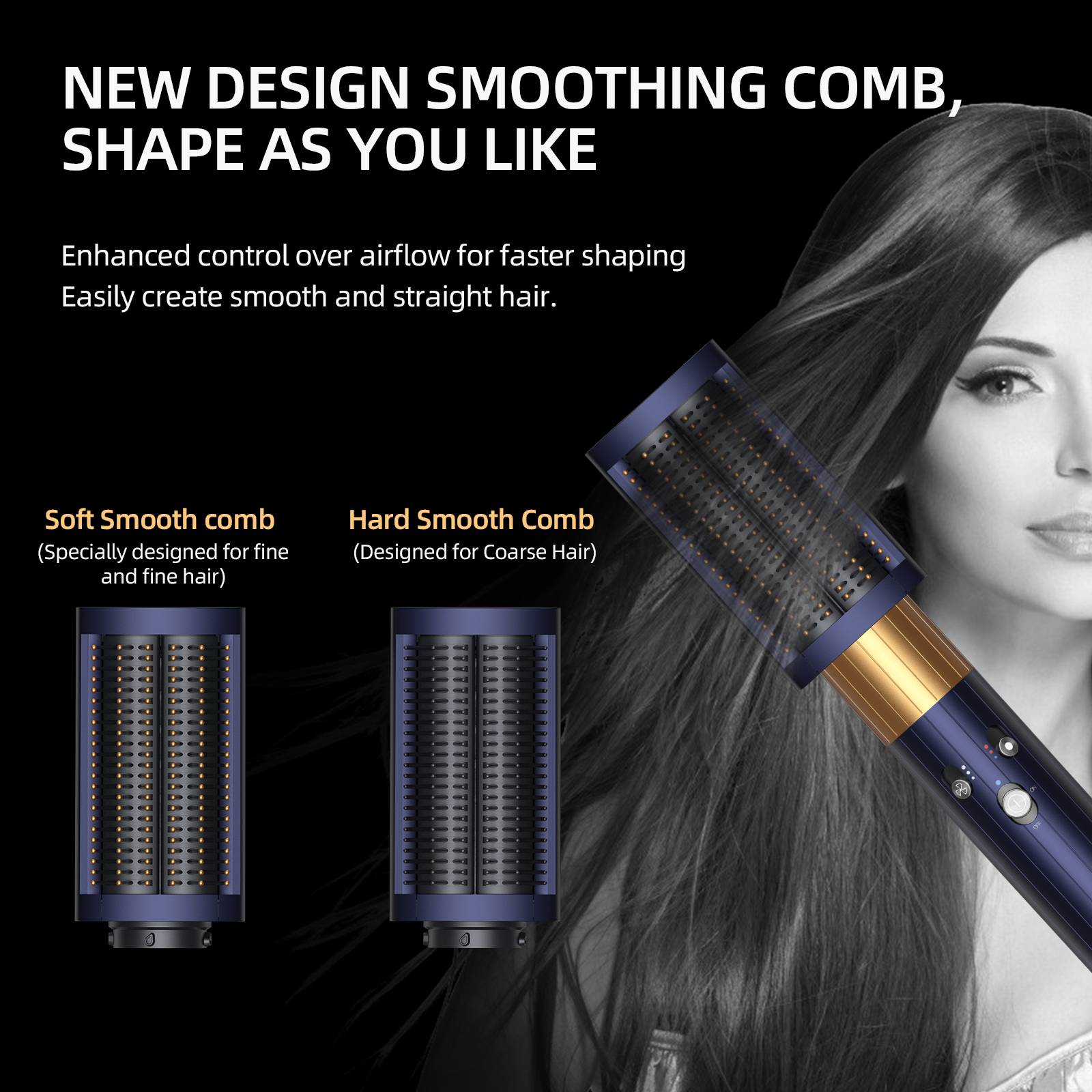 6 in 1 Multi Styler Curling Hot Air Comb Drying Set