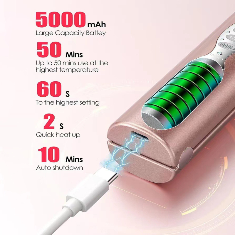Titanium Flat Iron Rechargeable Hair Straightener