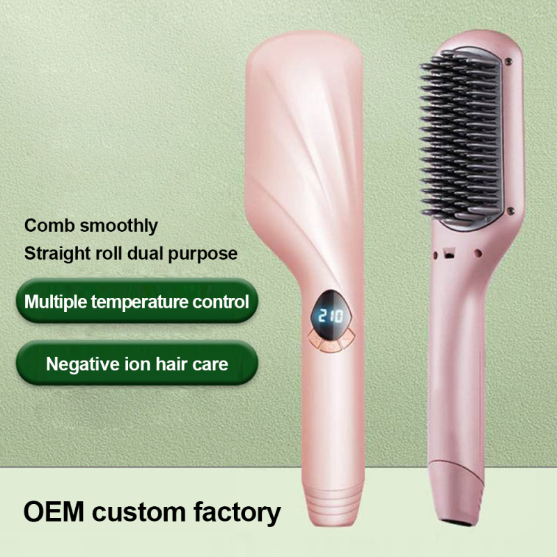 Negative Ionic Hair Flat Iron Hair Straightener brush