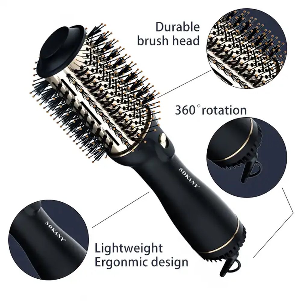 3 in 1 Hot Air Brush Negative Ionic Volumizer Styler