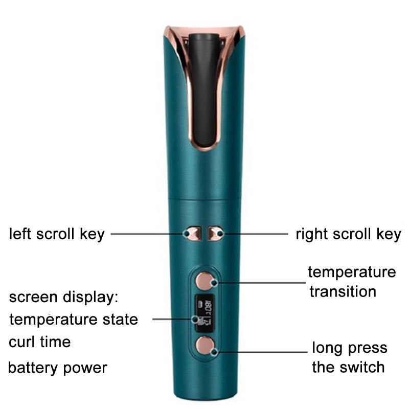 USB Travel Cordless Electric Hair Culing Iron Mini