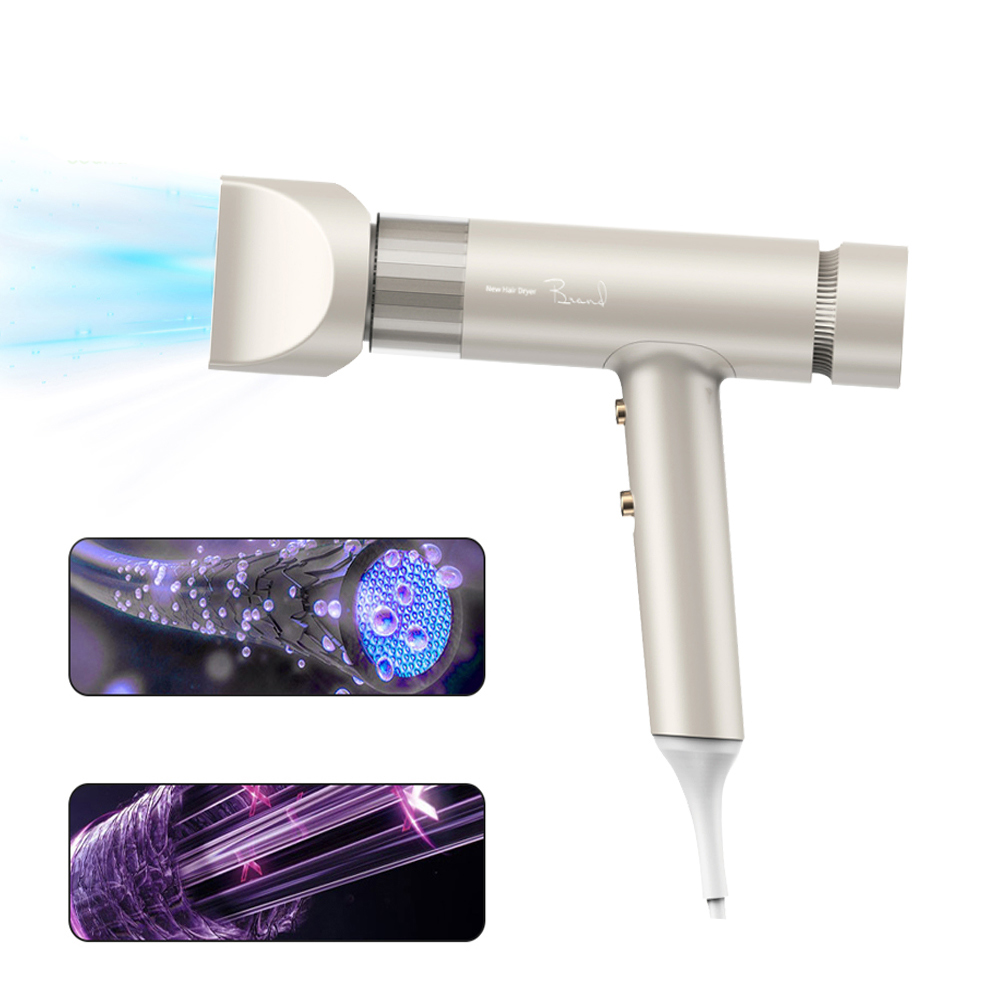 Negative Ionic Hair Dryer with Diffuser and 2 Nozzles