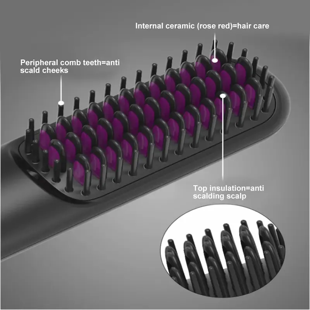 Professional 2 In 1 Electric Hot Straightener Comb