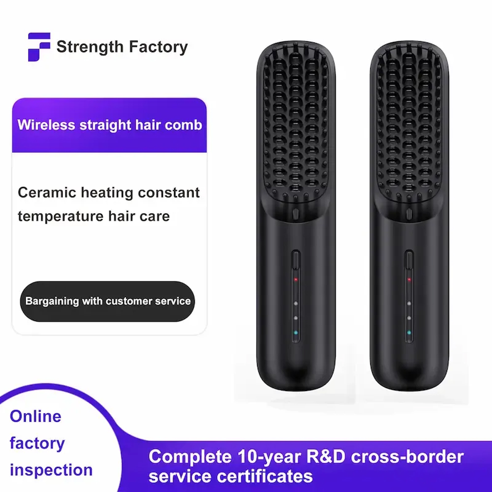 Professional 2 In 1 Electric Hot Straightener Comb