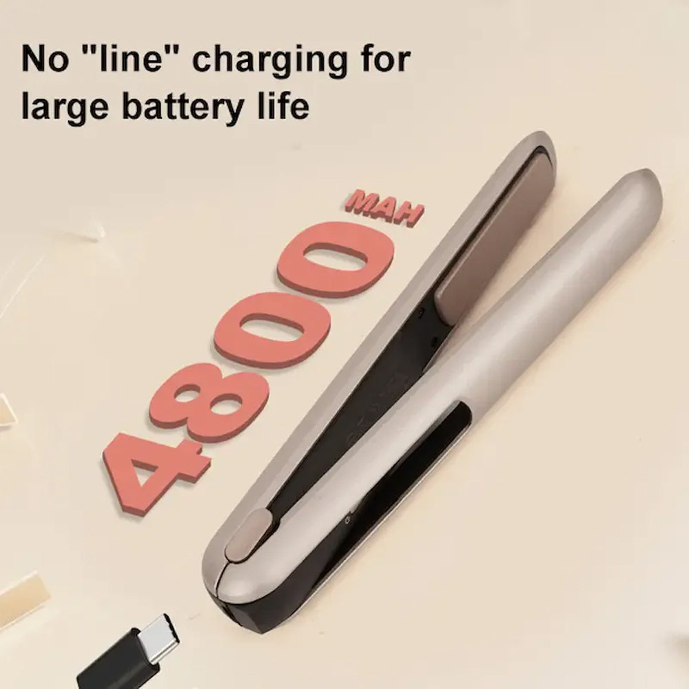 2 In 1 Ceramic Flat Iron Cordless Hair Straightener Mini