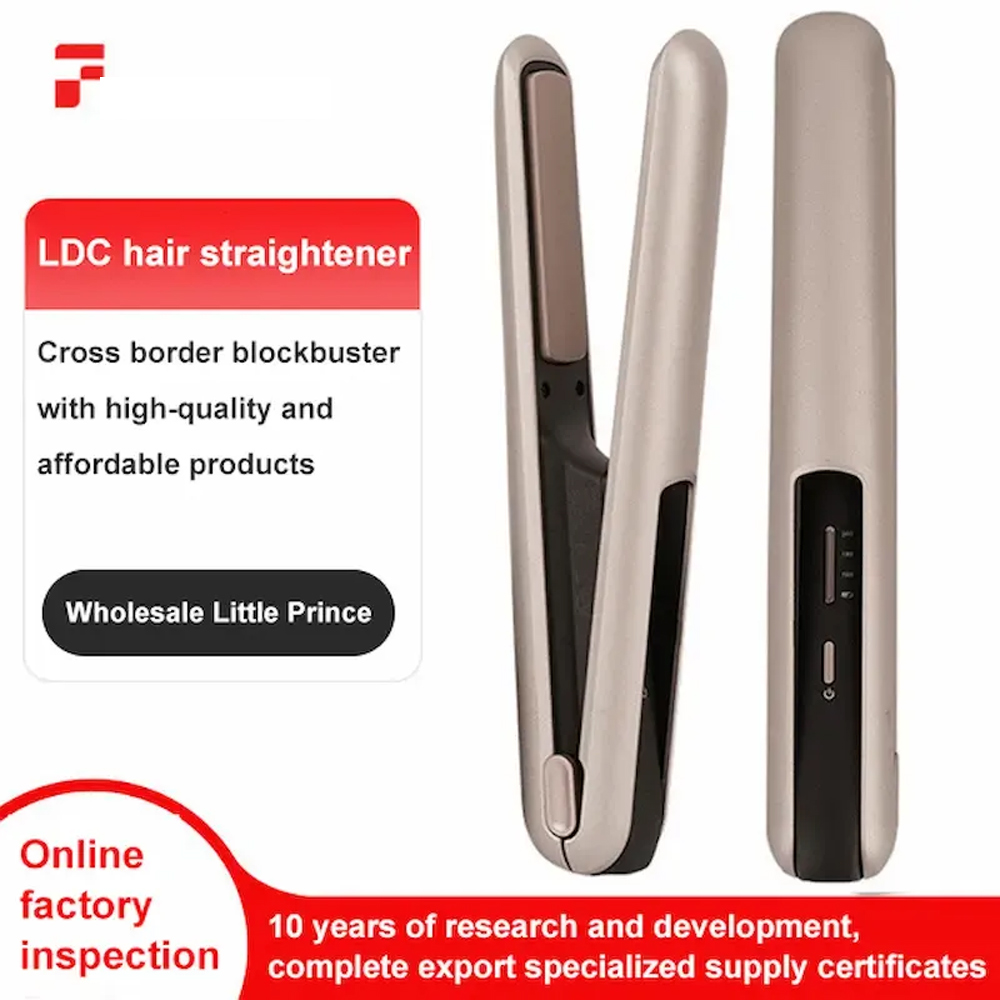 2 In 1 Ceramic Flat Iron Cordless Hair Straightener Mini