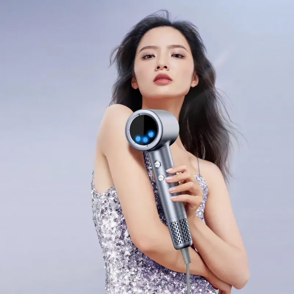 110000RPM Motor LCD Display Screen Hair Dryer Set