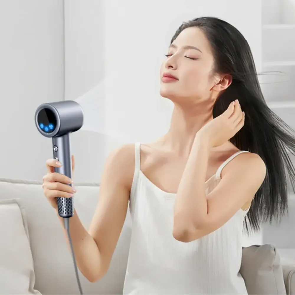 110000RPM Motor LCD Display Screen Hair Dryer Set