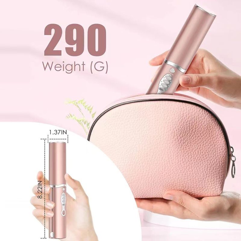 Pink Titanium Flat Iron Wireless Hair Straightener