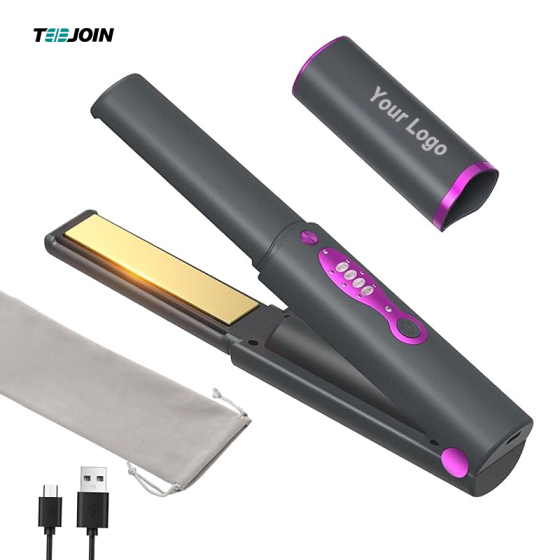 Wireless Titanium Hair Straightener: Style Anywhere