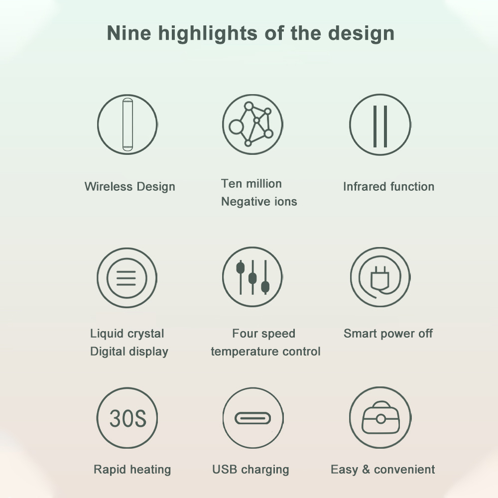 Portable Hair Straightener Comb and Hot Hair Brush