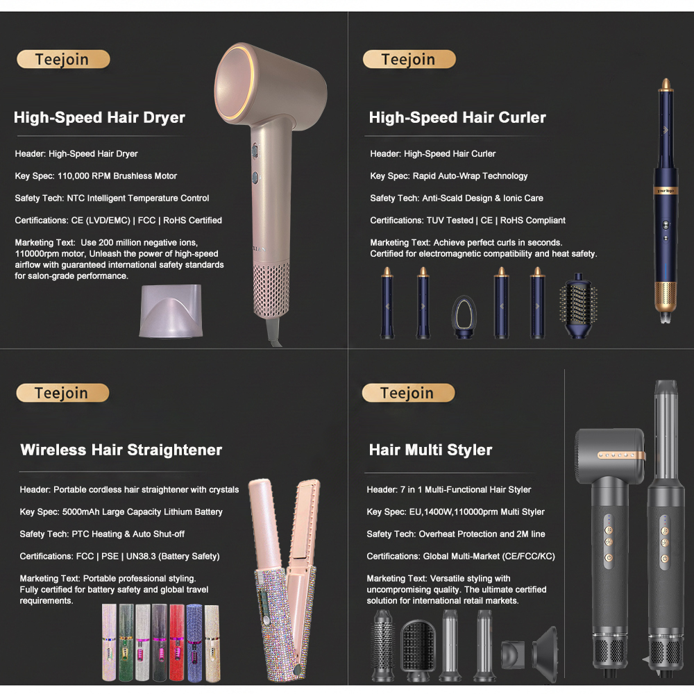 Hair Dryer Certifications Explained CE FCC RoHS etc.