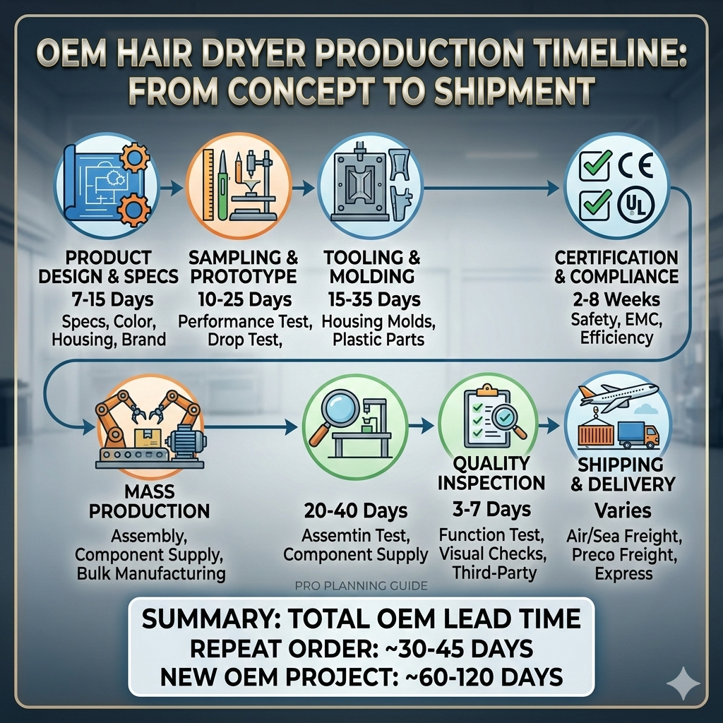 How Long Does OEM Hair Dryer Production Take