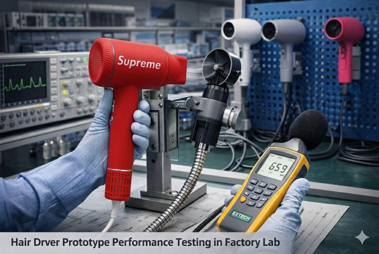hair dryer prototype performance testing in factory lab.png