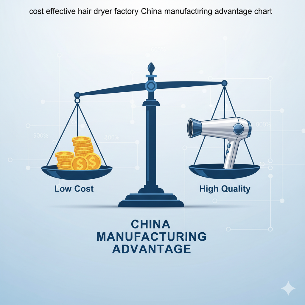 cost effective hair dryer factory China manufacturing advantage chart.png