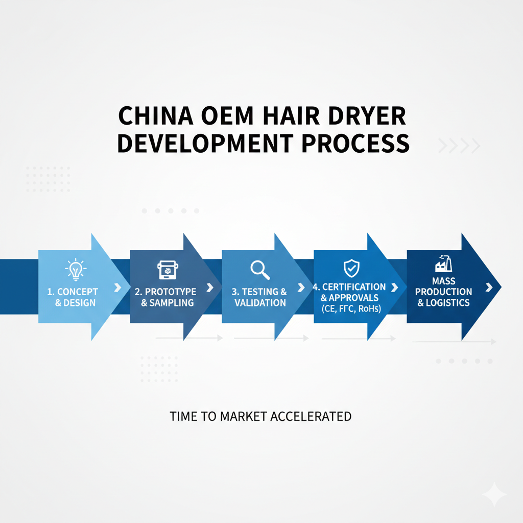 China OEM hair dryer development process timeline.png