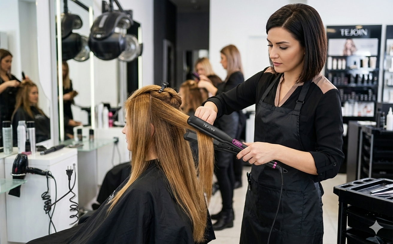 professional wired hair straightener salon styling tool ceramic plates.png