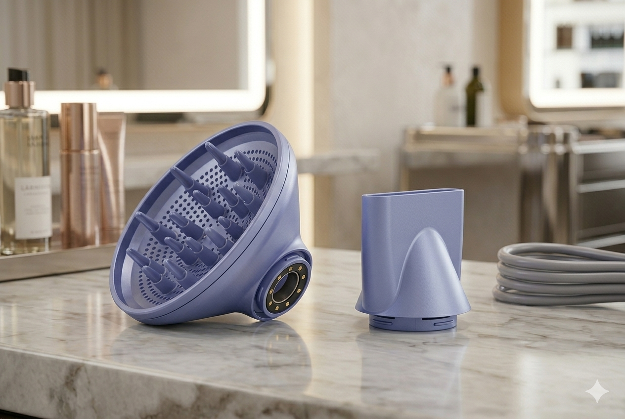 Brushless motor hair dryer attachments for styling versatility.png