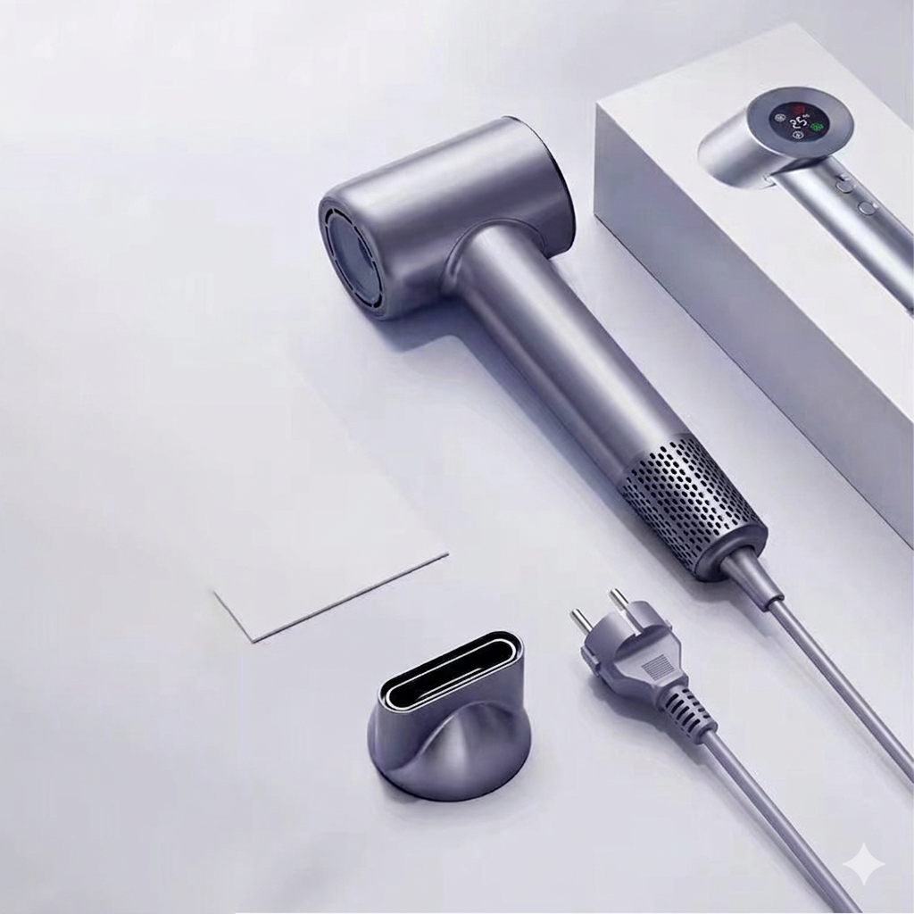 High-end brushless motor hair dryer with accessories.png