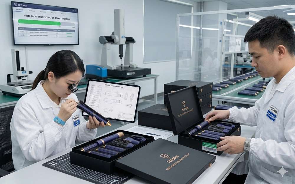 Approving custom hair stylers before mass production.jpg