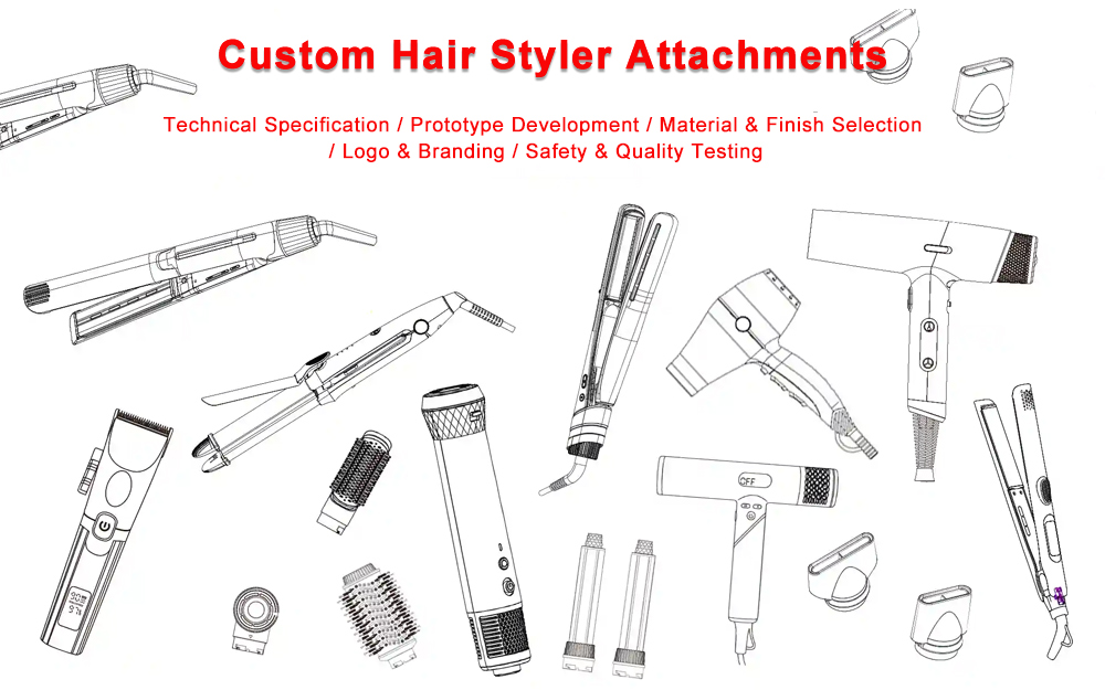 OEM hair styling attachment customization process in factory.jpg
