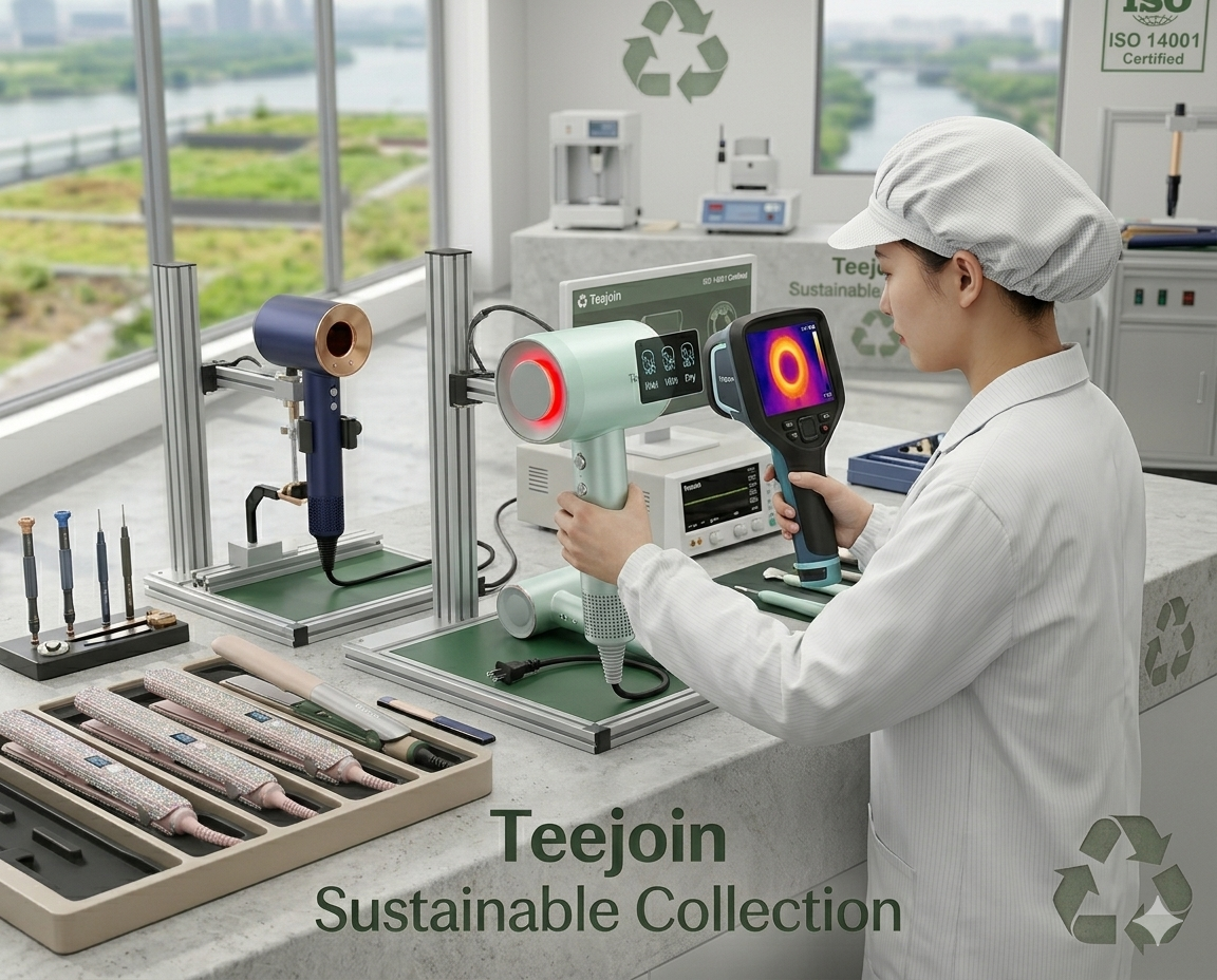 Eco hair dryer production line at Teejoin factory showcasing sustainable manufacturing.png