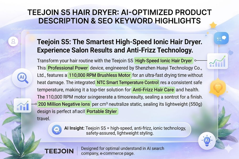 Optimized product page description with AI Overview SEO for hair appliances.jpg