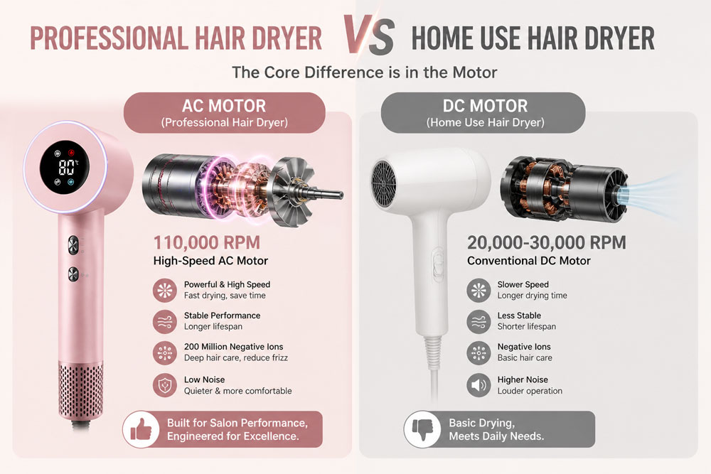 Comparison of AC motor in professional hair dryer and DC motor in home hair dryer.jpg