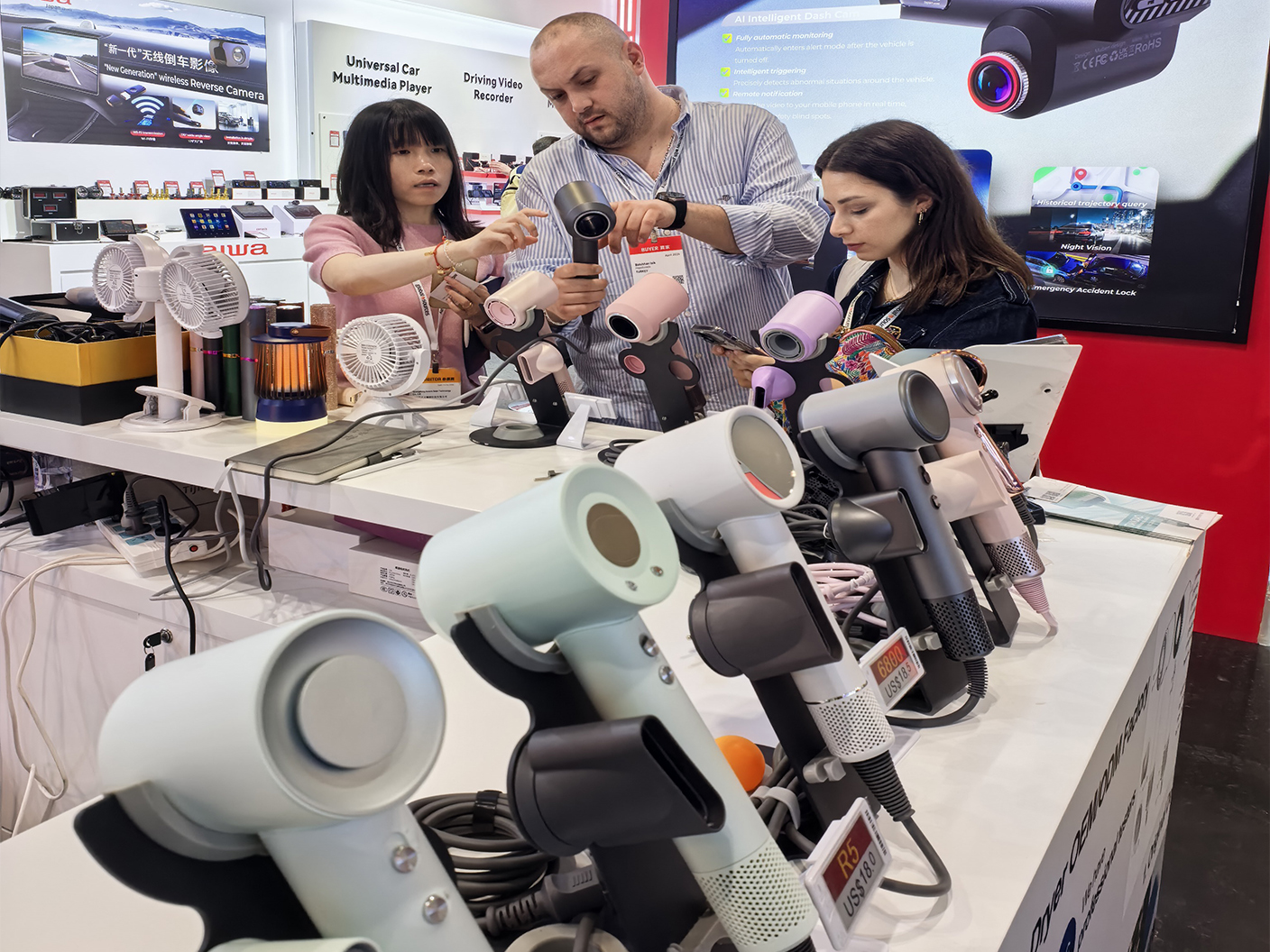 Communicating with clients at the trade show.jpg